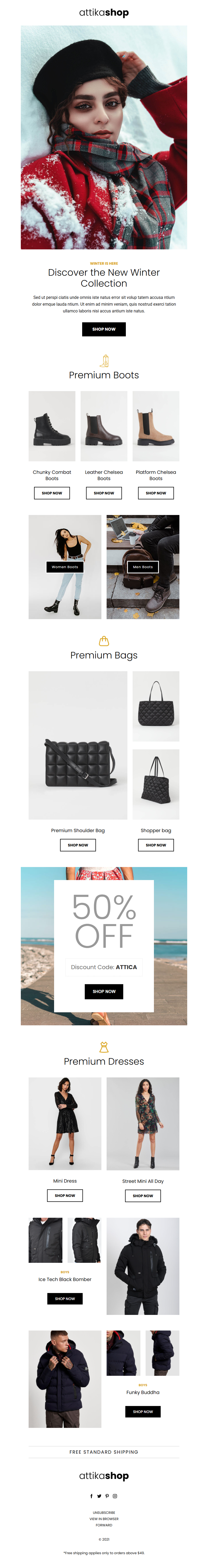 Attika template preview