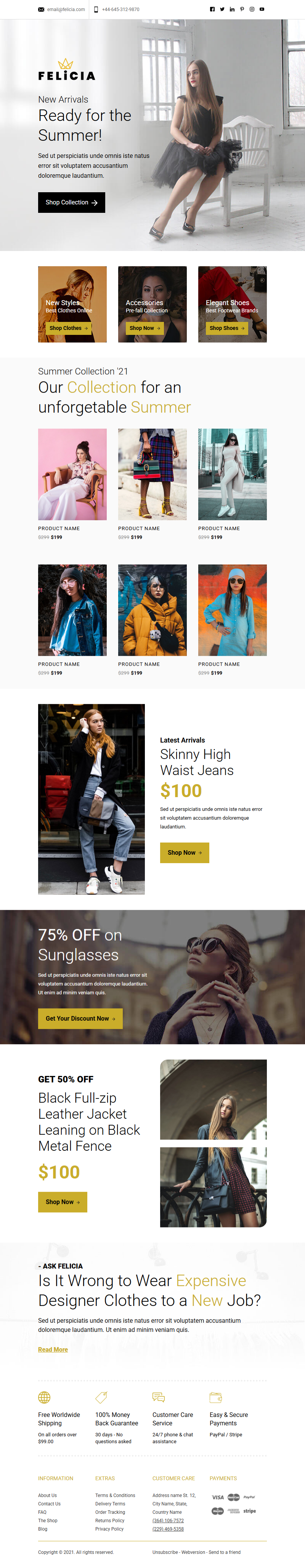 Felicia template preview