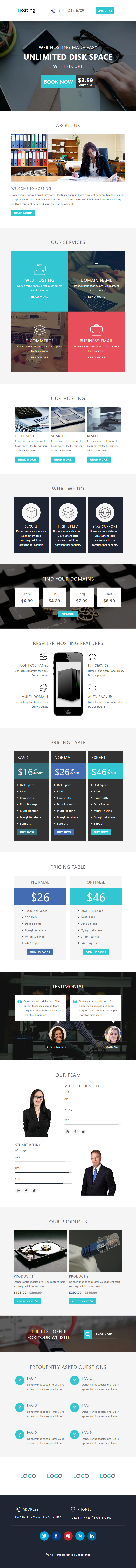 Hosting Template preview