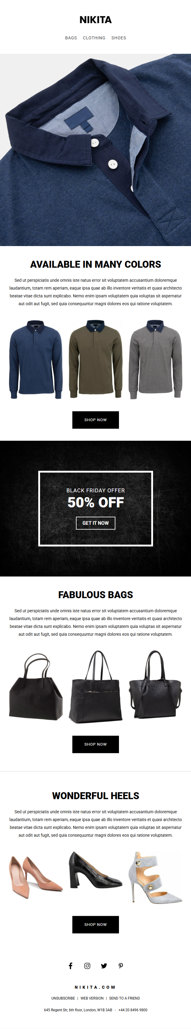 Nikita template preview