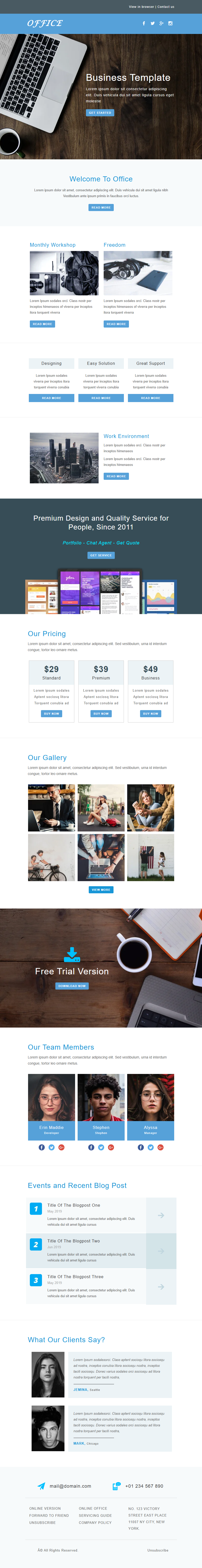 Office template preview