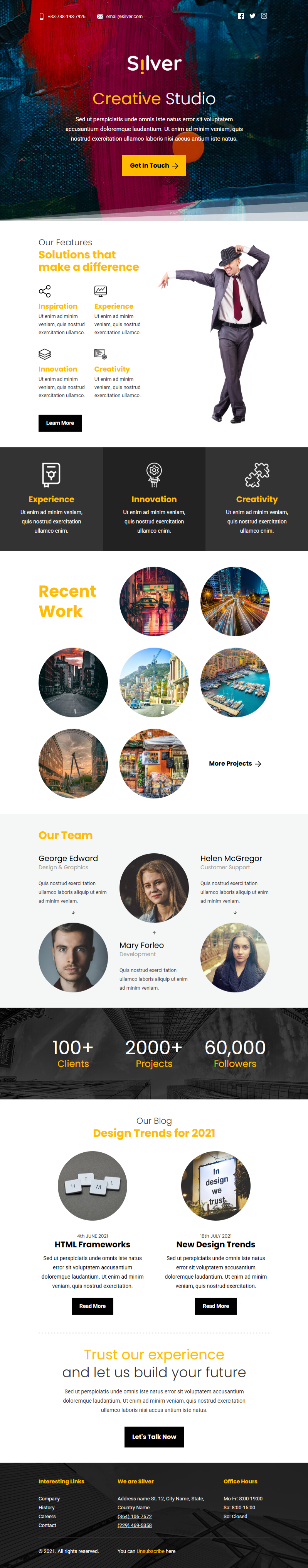 Silver template preview