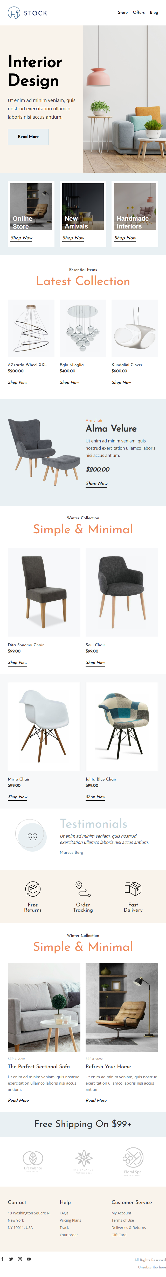 Stock template preview